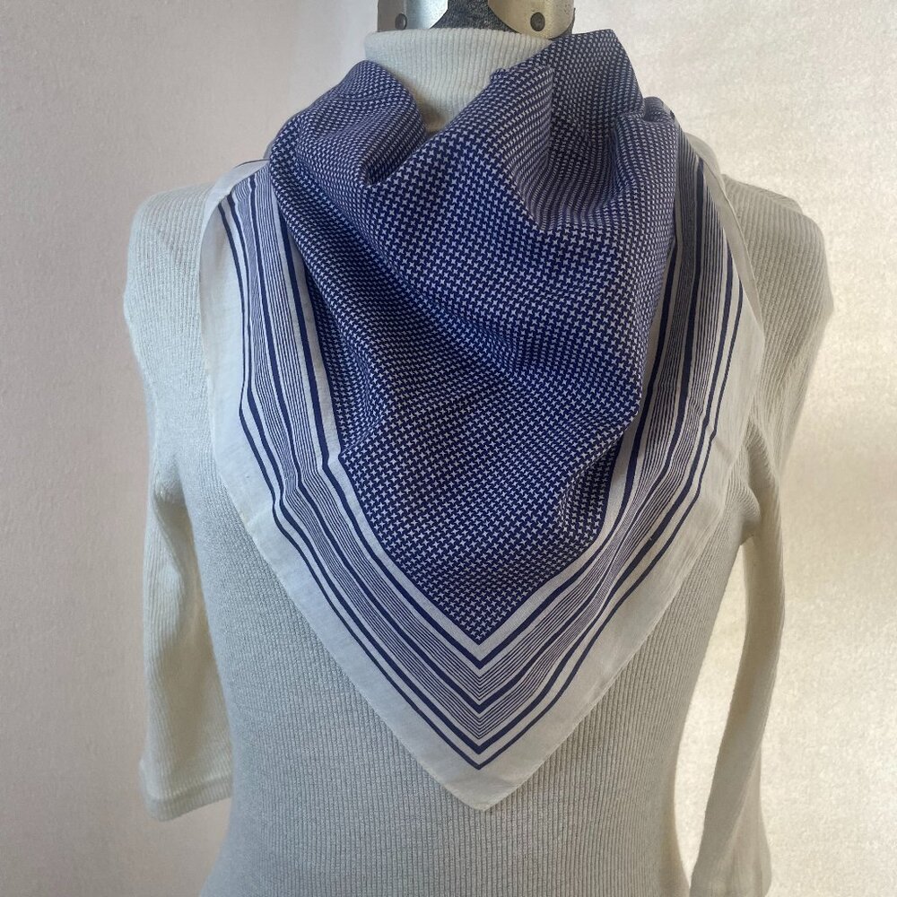 Vintage Geoffrey Beene cotton scarf made in France